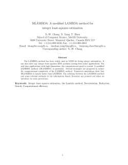 MLAMBDA: A modified LAMBDA method for integer least