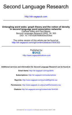 Untangling word webs: graph theory and the notion of density in