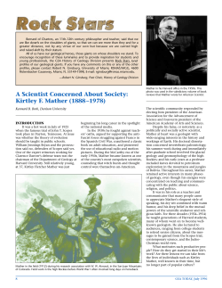 Kirtley F. Mather - Geological Society of America