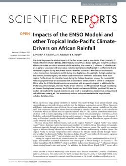 Impacts of the ENSO Modoki and other Tropical Indo