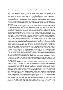 Our exchange semester at Ewha Womans University in Seoul, Korea