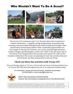 Boy Scout Troop 325 - Shoreline School District