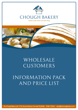 wholesale customers information pack and price list