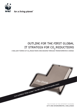 Outline for the first global IT strategy for CO reductions