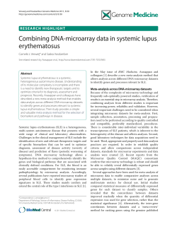 Combining DNA-microarray data in systemic lupus erythematosus