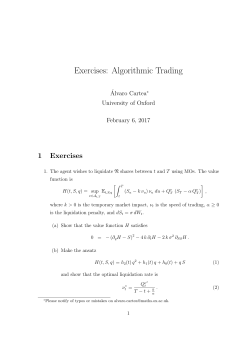 Exercise Sheet 1 - University of Oxford