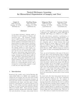 Nested Dictionary Learning for Hierarchical