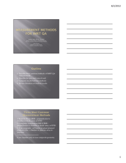 Describe three common methods of IMRT QA measurements