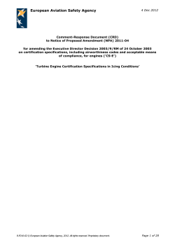 European Aviation Safety Agency - EASA