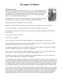 The Legend of Atalanta