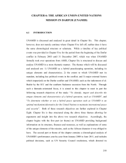 CHAPTER 6: THE AFRICAN UNION-UNITED NATIONS MISSION IN