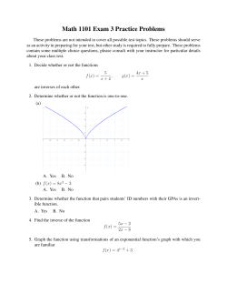 Math 1101 Exam 3 Practice Problems