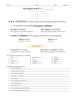 The irregular verb IR