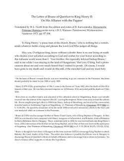 The Letter of Bruno of Querfurt to King Henry II: