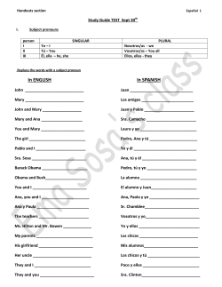 In ENGLISH In SPANISH