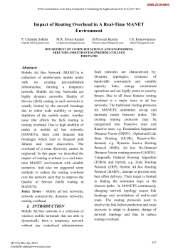 Impact of Routing Overhead in A Real