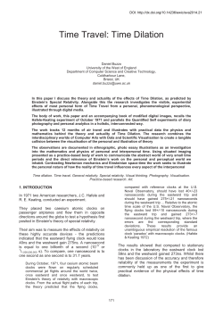 Time Travel: Time Dilation