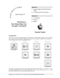 Partitions&mdash; How Many Ways Can We Split A Number