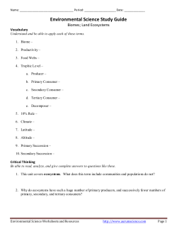 Environmental Science Study Guide
