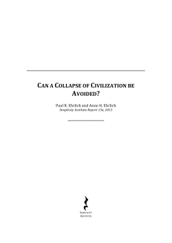 Can a Collapse of Civilization be Avoided?