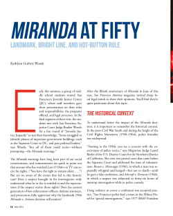 Miranda at Fifty - Landmark, Bright Line and Hot