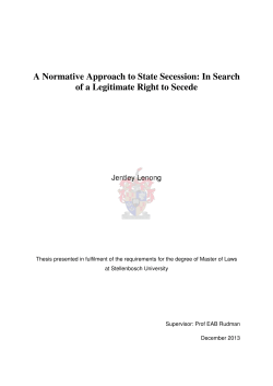 A Normative Approach to State Secession