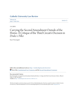 Carrying the Second Amendment Outside of the Home