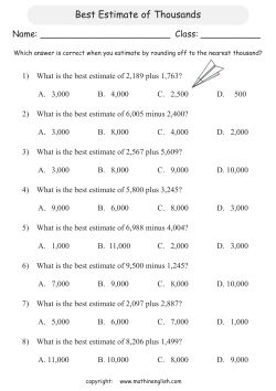 Best Estimate of Thousands