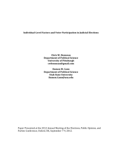 Individual-Level Factors and Voter Participation in Judicial Elections