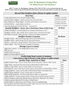 printer-friendly catering menu.