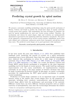Predicting crystal growth by spiral motion
