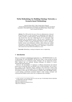 NeOn Methodology for Building Ontology Networks: a Scenario