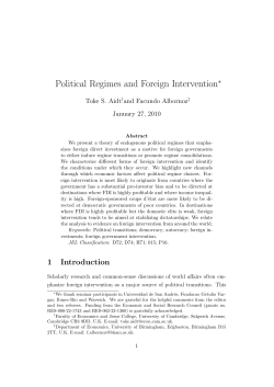 Political Regimes and Foreign Intervention