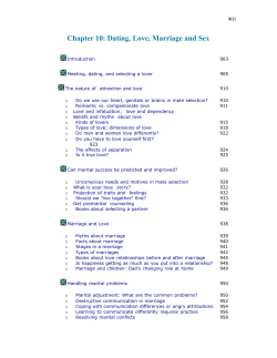 Dating, Love, Marriage and Sex - Psychological Self-Help