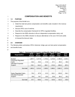 compensation and benefits - Ontario Power Generation