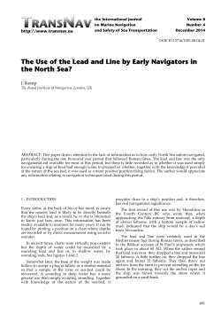 The Use of the Lead and Line by Early Navigators in the North Sea?