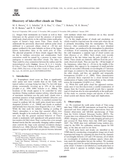 Discovery of lake-effect clouds on Titan