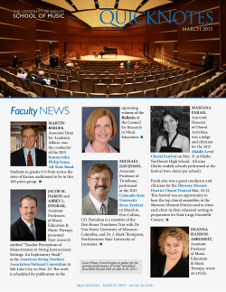 FacultyNEWS - KU Music - The University of Kansas