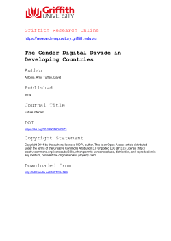 The Gender Digital Divide in Developing Countries