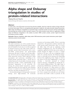 Alpha shape and Delaunay triangulation in studies of protein