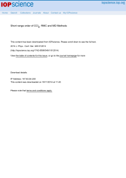 Short range order of CCl4: RMC and MD Methods