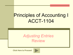 Adjusting Entries Practice