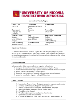 University of Nicosia, Cyprus Course Code Course Title ECTS