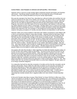 Lecture notes on Hampton