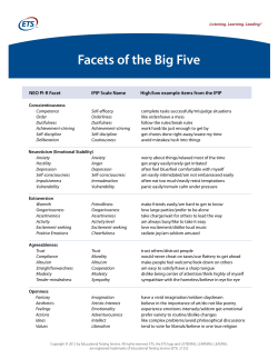 Facets of the Big Five