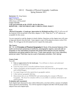 Principles of Physical Geography II