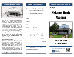 Nekoma Bank Museum - Rush County, Kansas