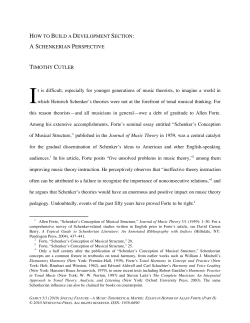 A Schenkerian Perspective - Trace: Tennessee Research and