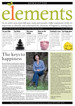 The keys to happiness - Logan Chamber online Australia