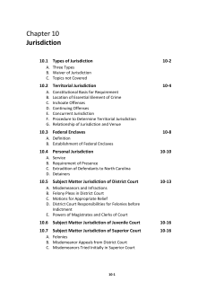 Chapter 10 Jurisdiction